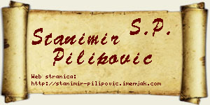Stanimir Pilipović vizit kartica